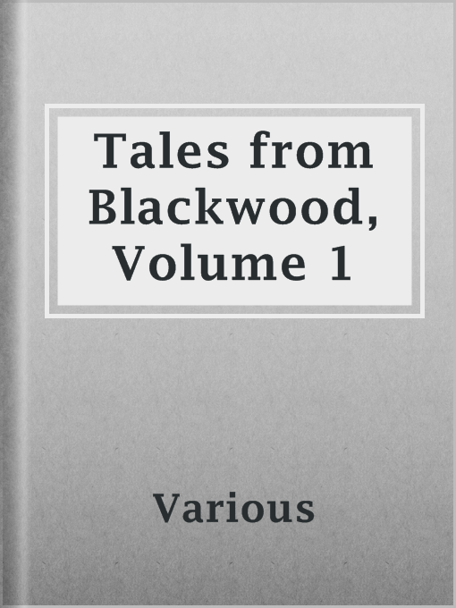 Cover image for Tales from Blackwood, Volume 1